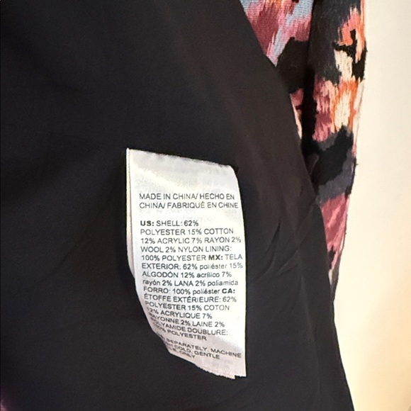 Chico's Multicolor Abstract Floral Jacket Duster size 4-6 - Picture 4 of 6